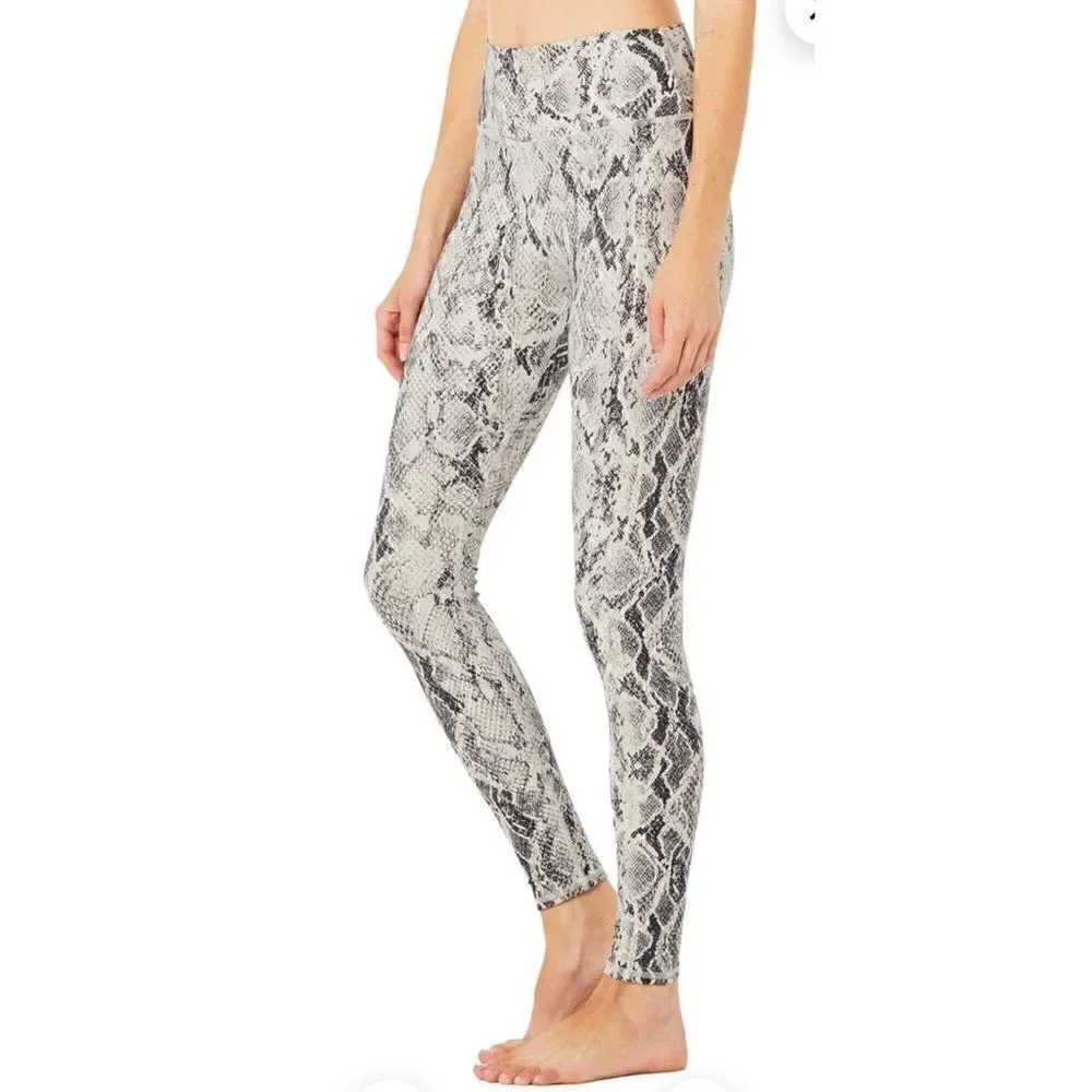 Alo Yoga  Y HIGH-WAIST SNAKESKIN VAPOR LEGGING - Size XS NWOT